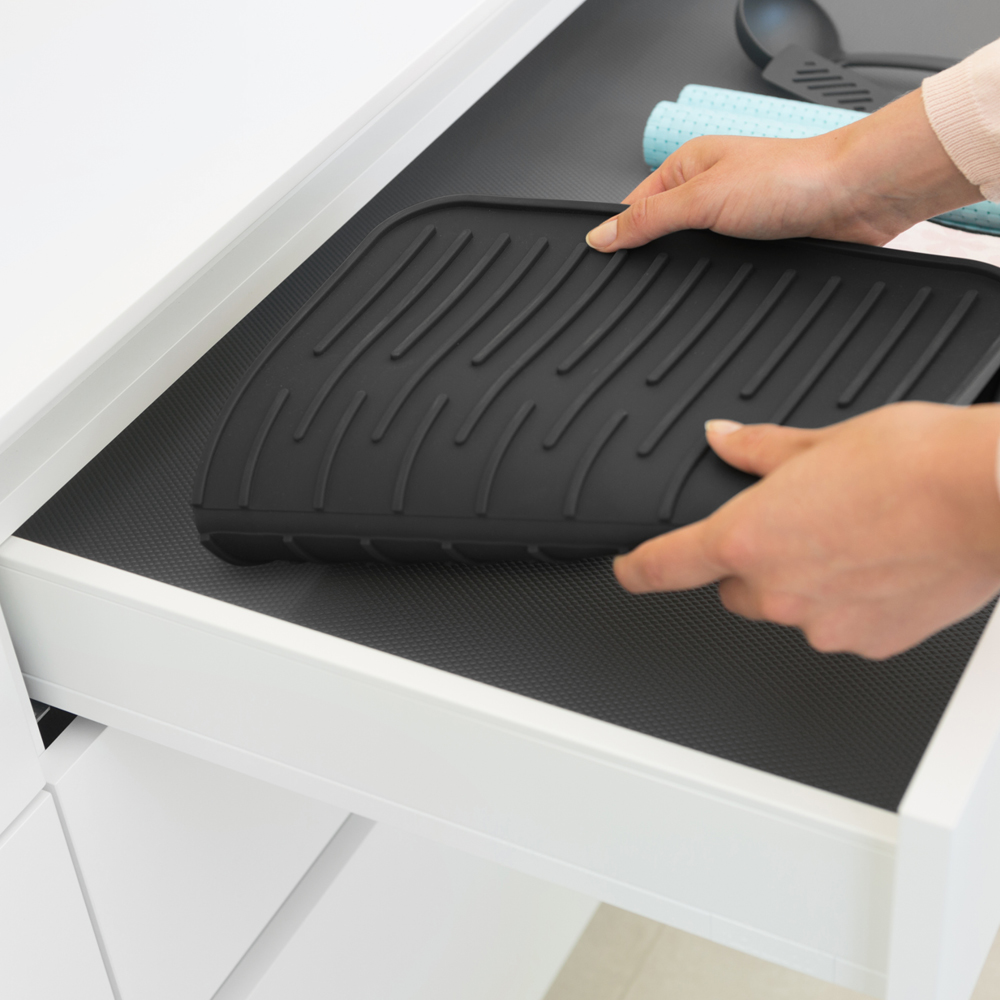 Brabantia SinkSide diskmatta silikon 32,5×43,8 cm mörkgrå