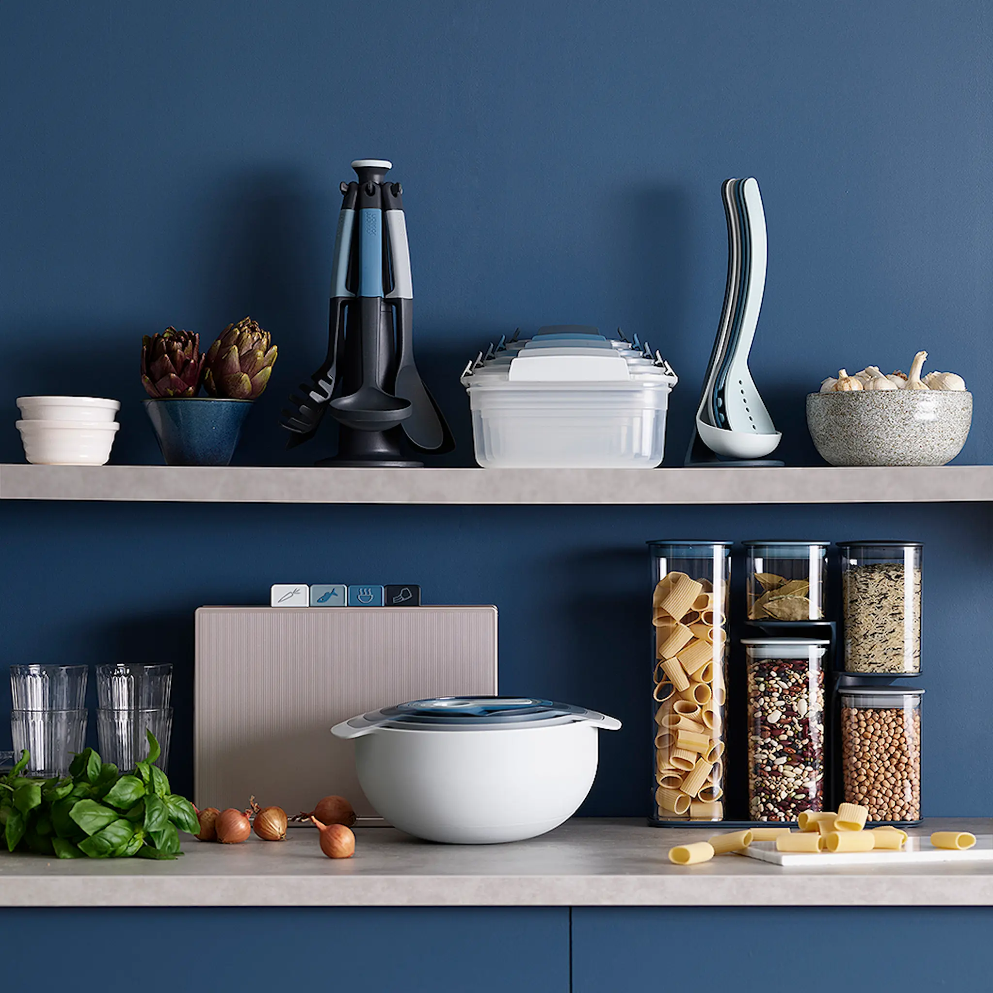 Joseph Joseph Nest Sky Skålset 9 delar Blåtoner