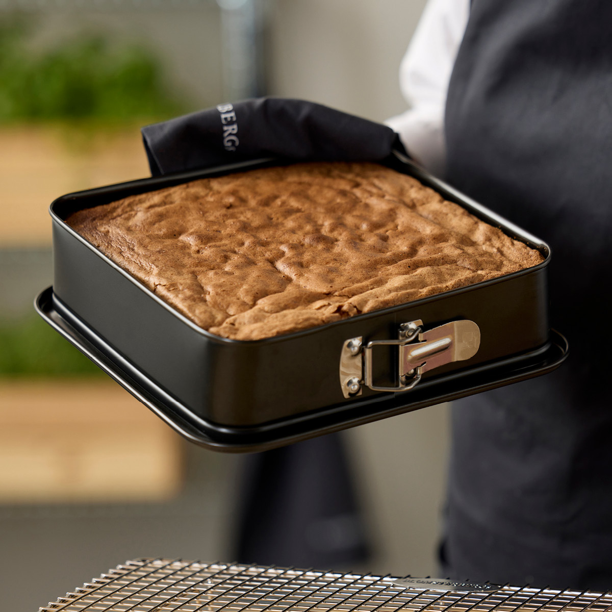 Blomsterberg Springform kvadratisk 24x24x6 cm rustfritt stål