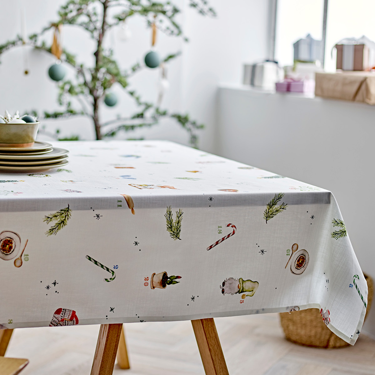 Södahl Julduk 140x350 cm christmas days röd