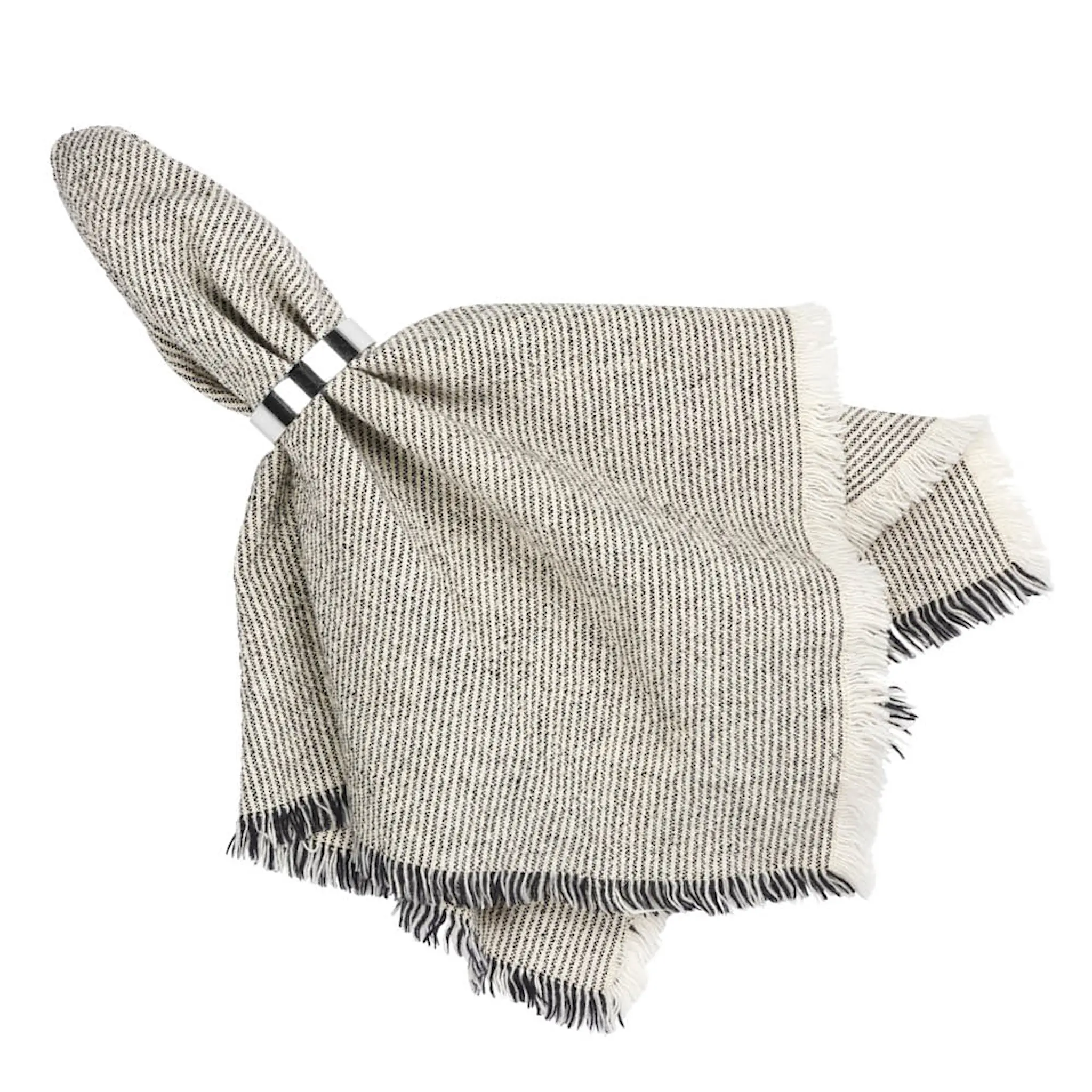 Broste Copenhagen Elouise lautasliina 45x45 cm musta/offwhite