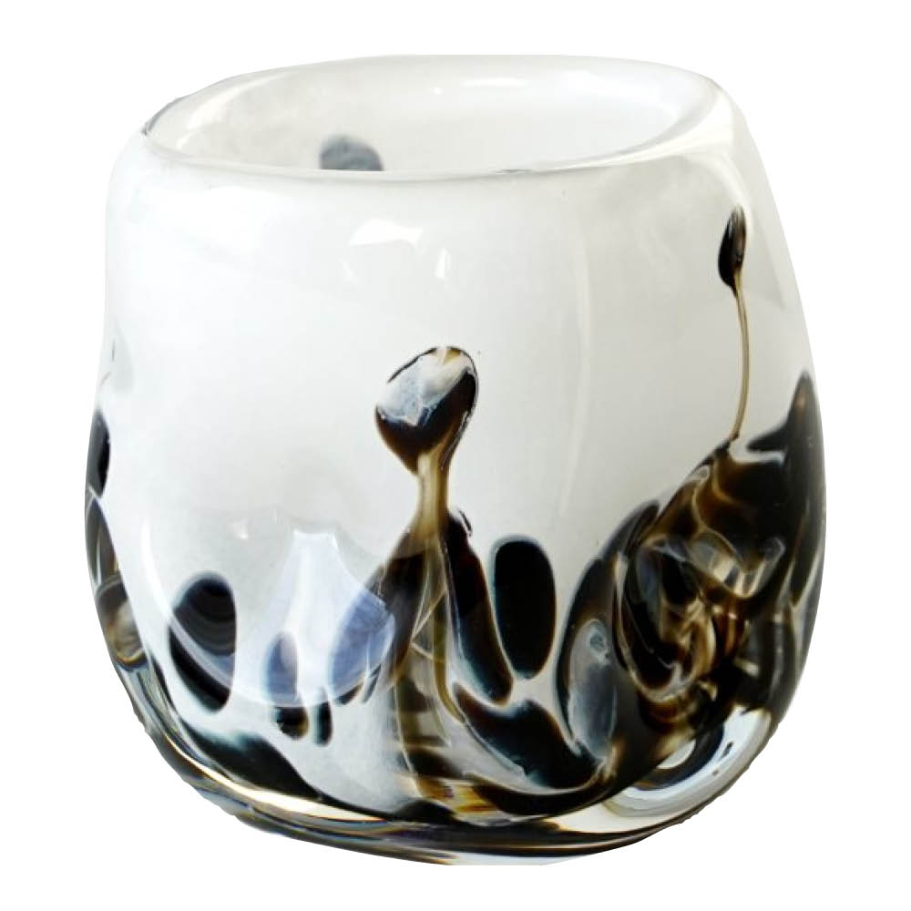 Magnor After Rain vase 12 cm hvit m/dekor