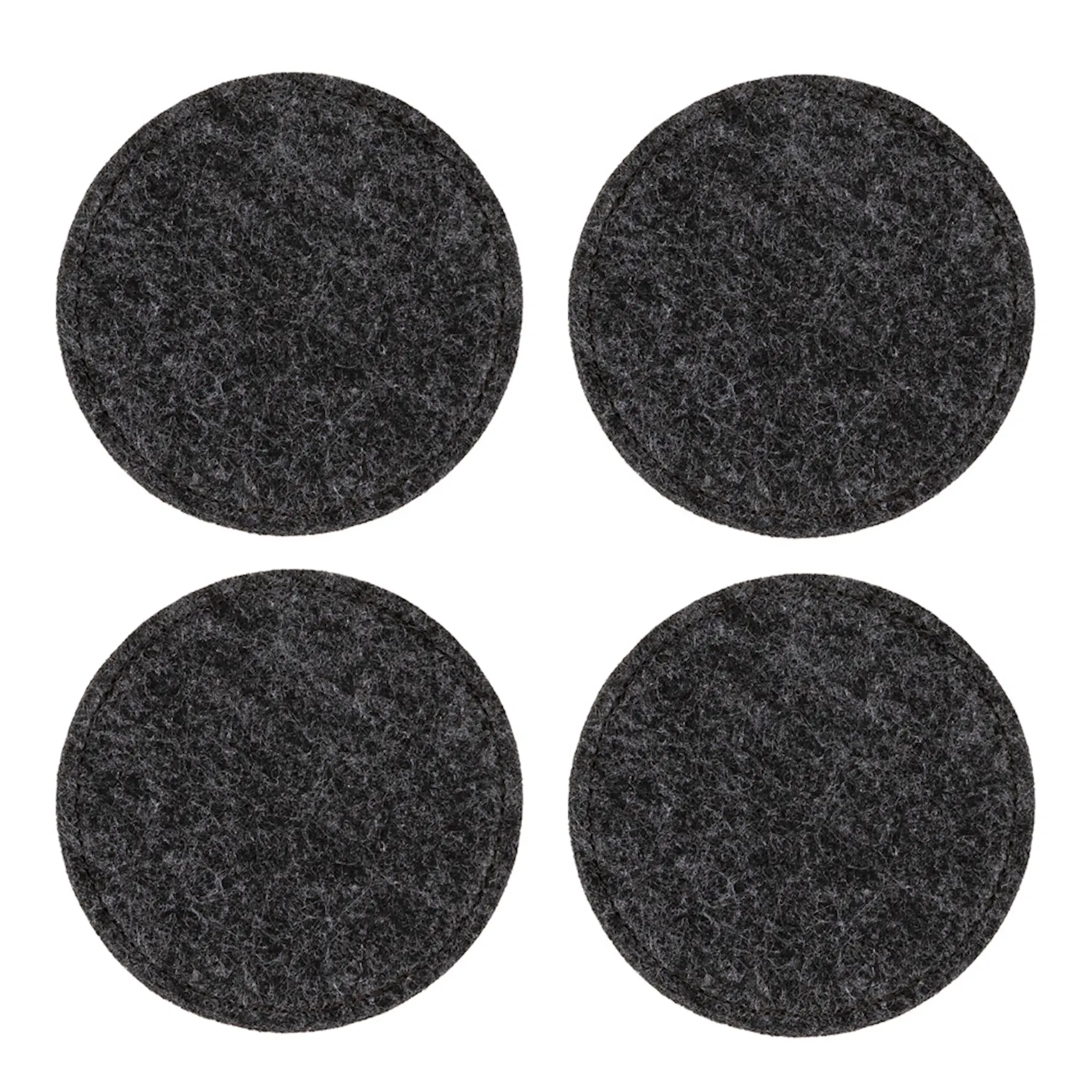 Ziczac Nuno Glasunderlägg 10 cm 4-pack Mörkgrå