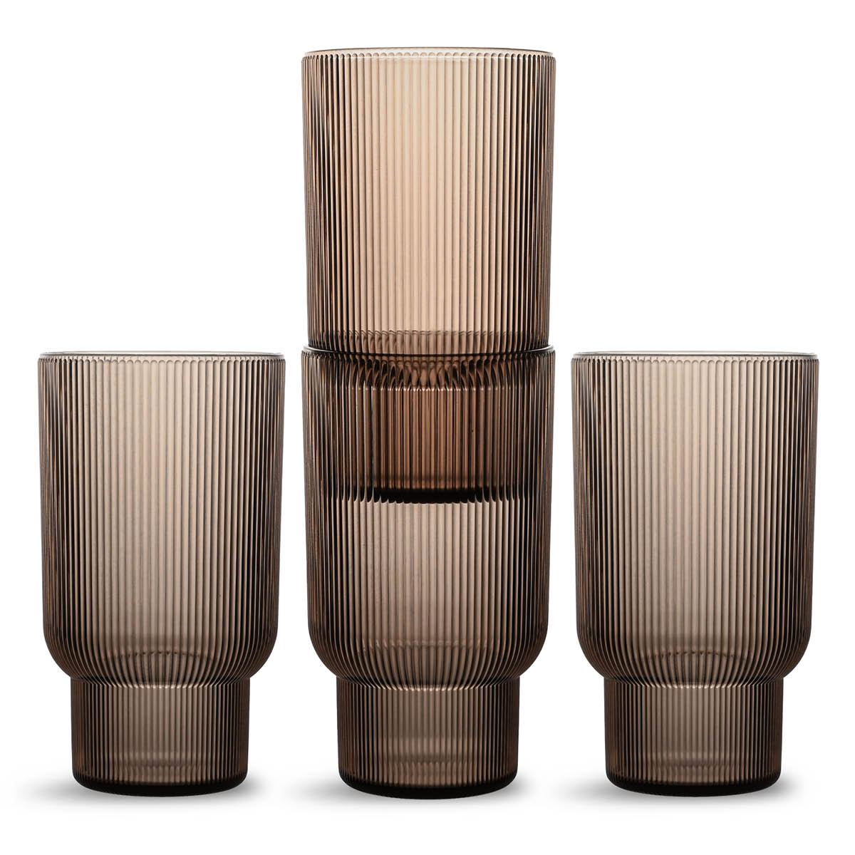 Sagaform Billi vattenglas 43 cl 4-pack brun