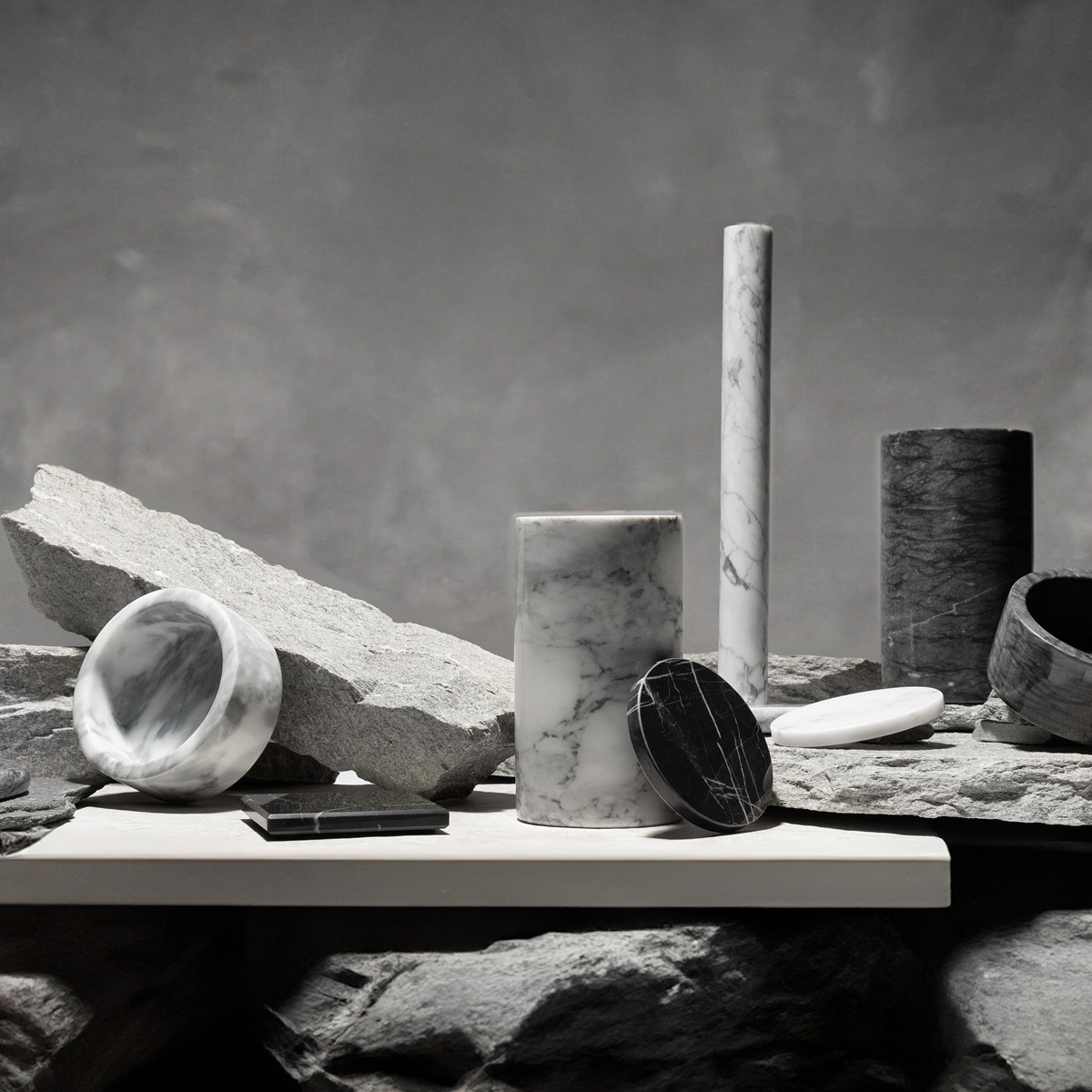 Stiernholm Marmor Talouspaperiteline 32 cm Valkoinen