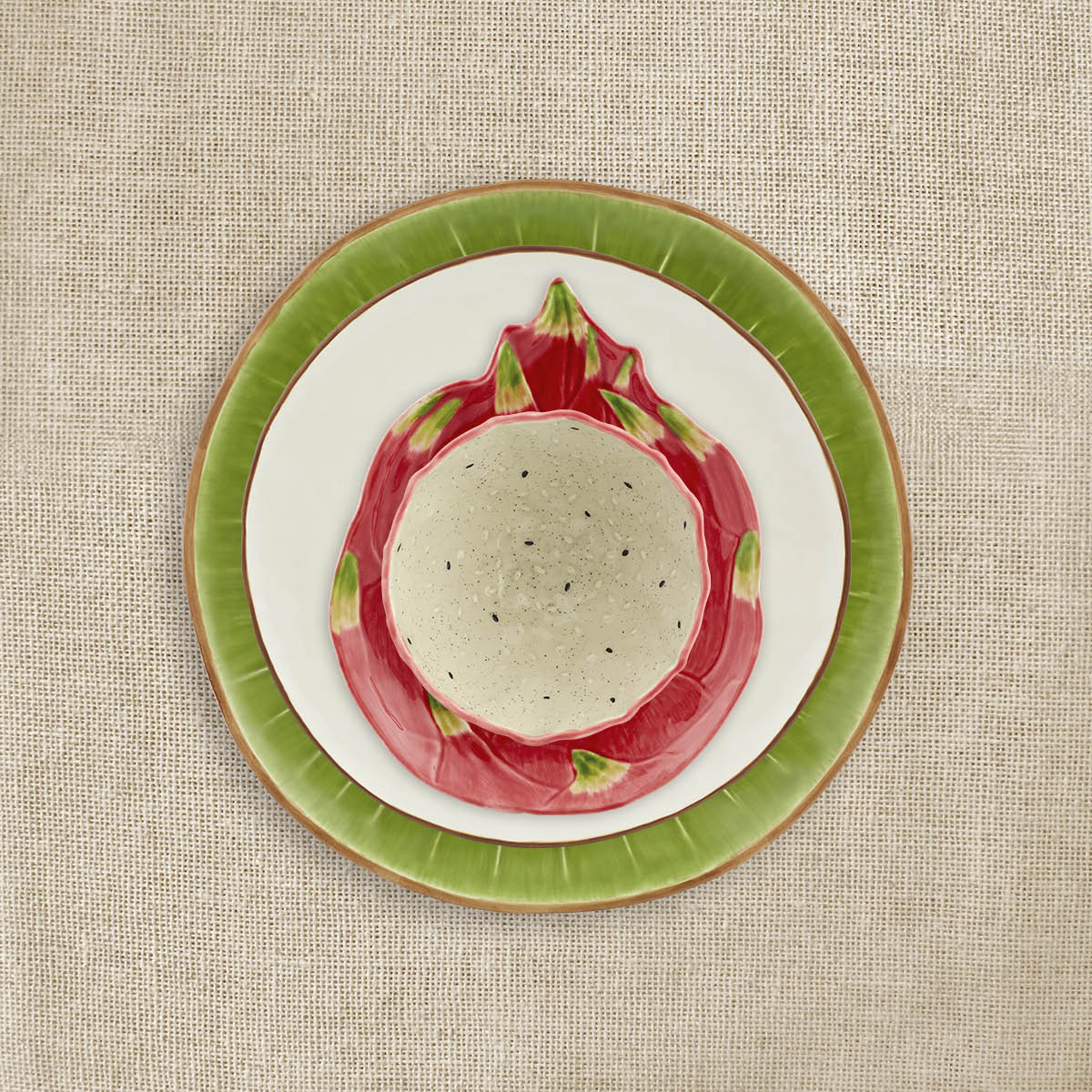 Bordallo Pinheiro Tropical Fruits skål 50 cl dragefrukt