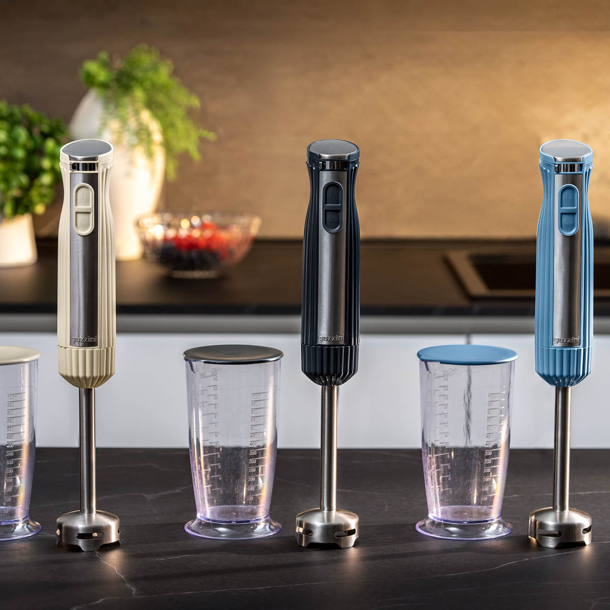 Guzzini Sous Chef stavmixer med tillbehör 600W grå