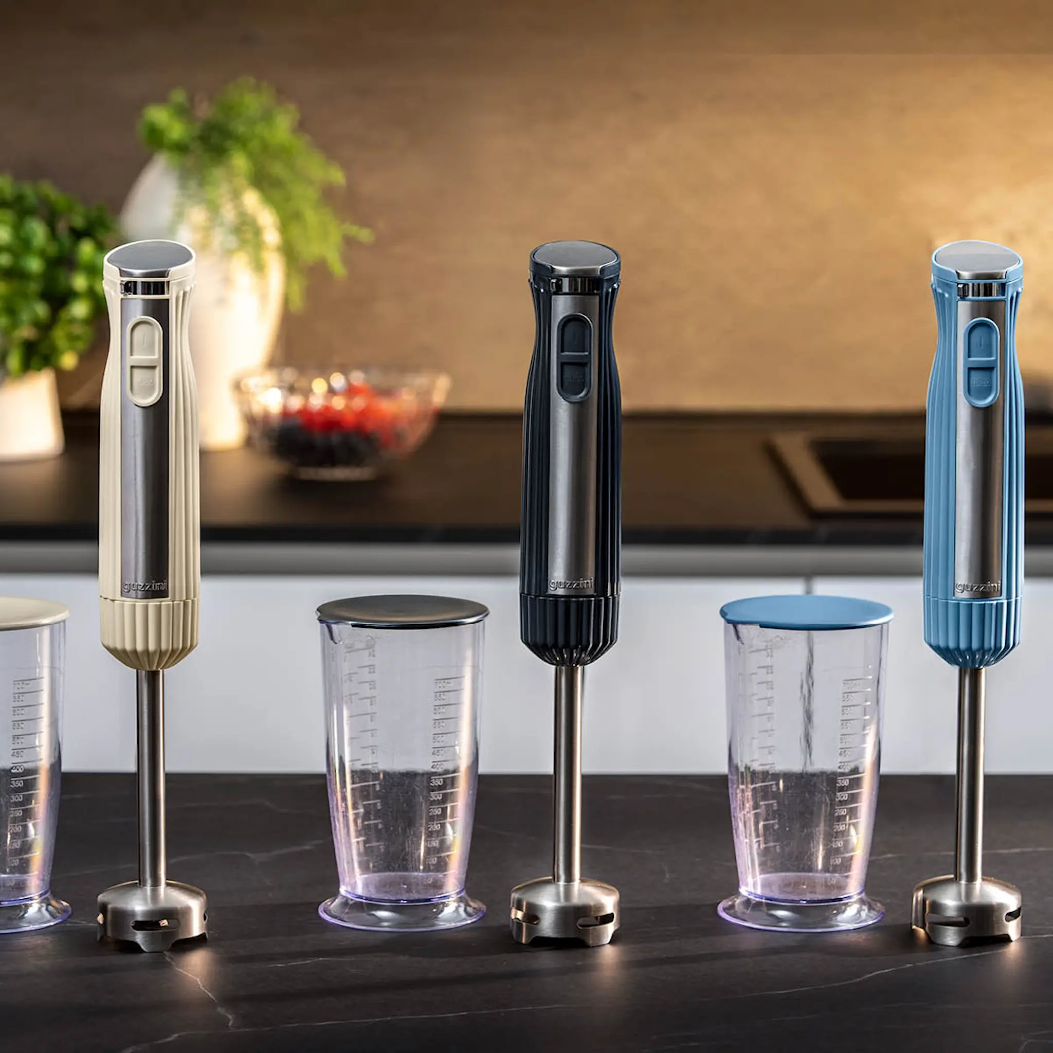 Guzzini Sous Chef stavmixer med tillbehör 600W grå