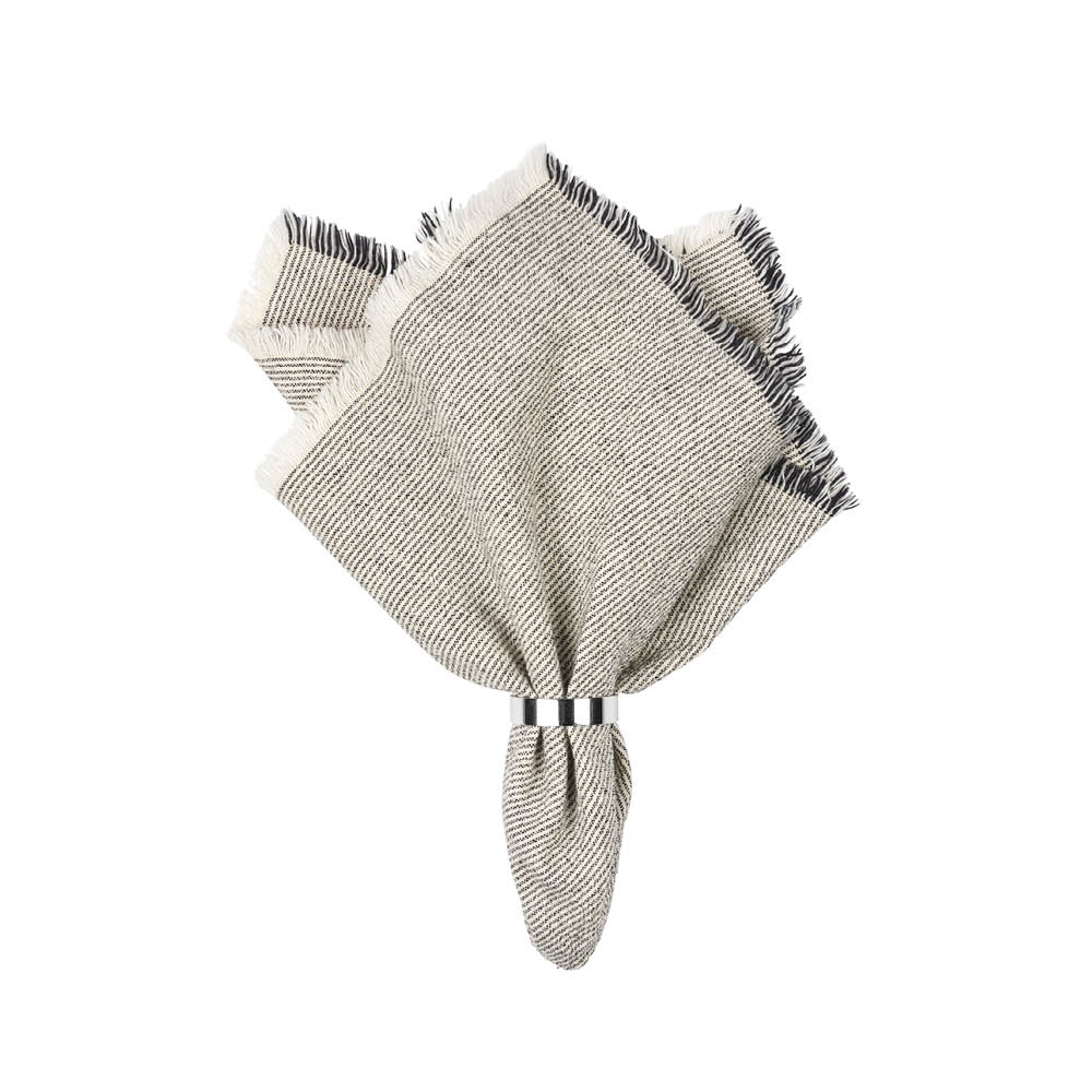 Broste Copenhagen Ring servettring 4,5 cm 6-pack silverfärgad