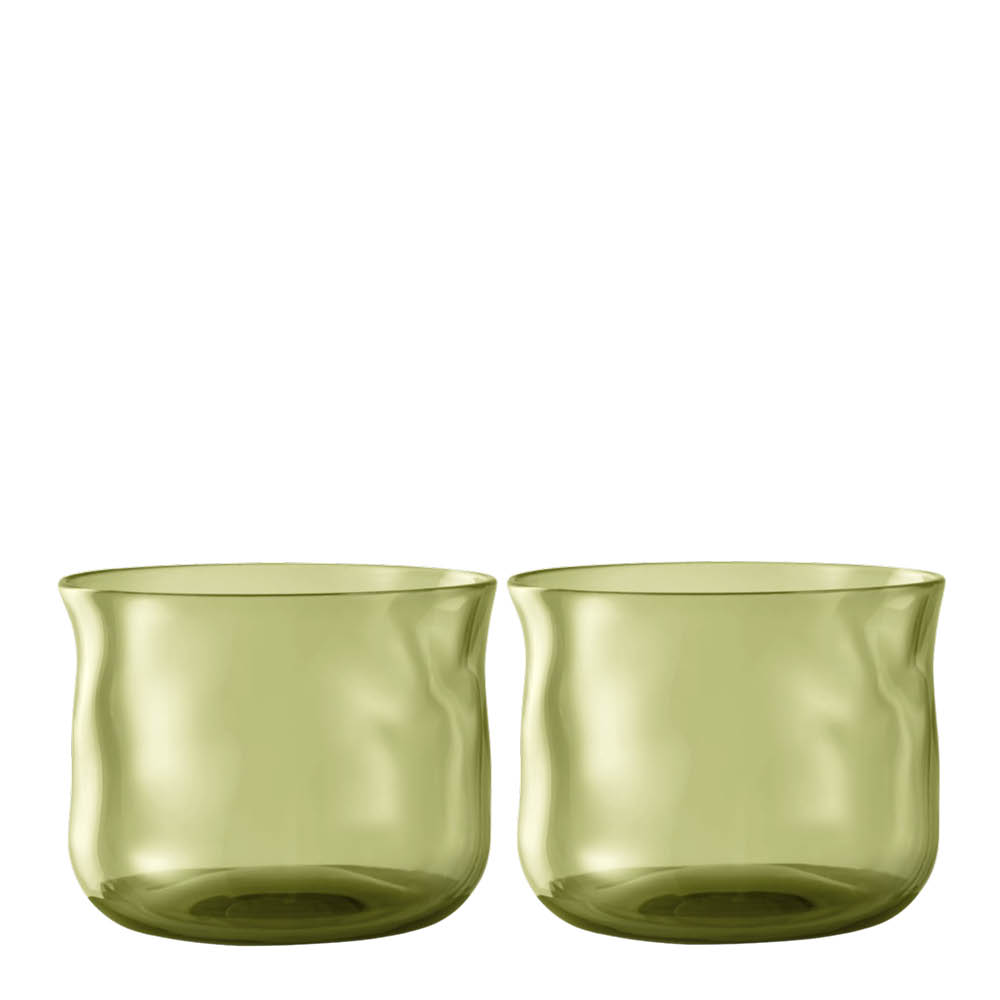 Paveau Swirl tumbler glass small 24 cl 2 stk Moss