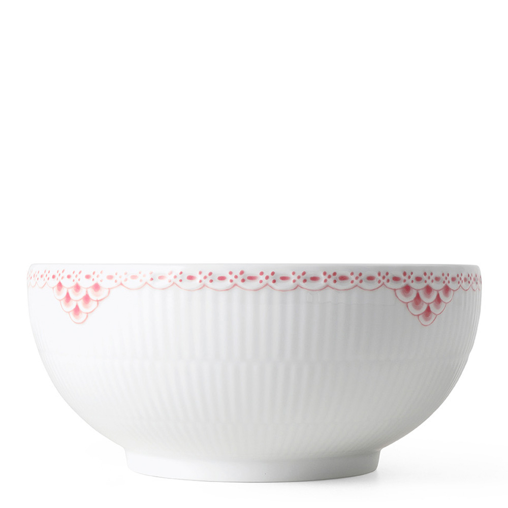 Royal Copenhagen Coral Lace Skål 110 cl Korall/Vit