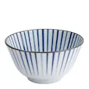 Natsu Tokusa risskål 12x6,4 cm 0,35 L blå/vit