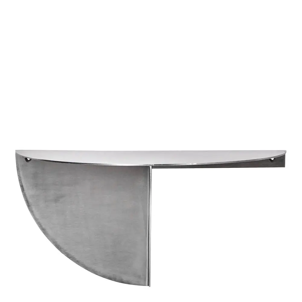 Seinähylly Mega raudasta 18x36,5x18 cm harjattu hopeaviimeistely