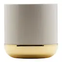 Nurture kruka med fat 12 cm benvit/mässing