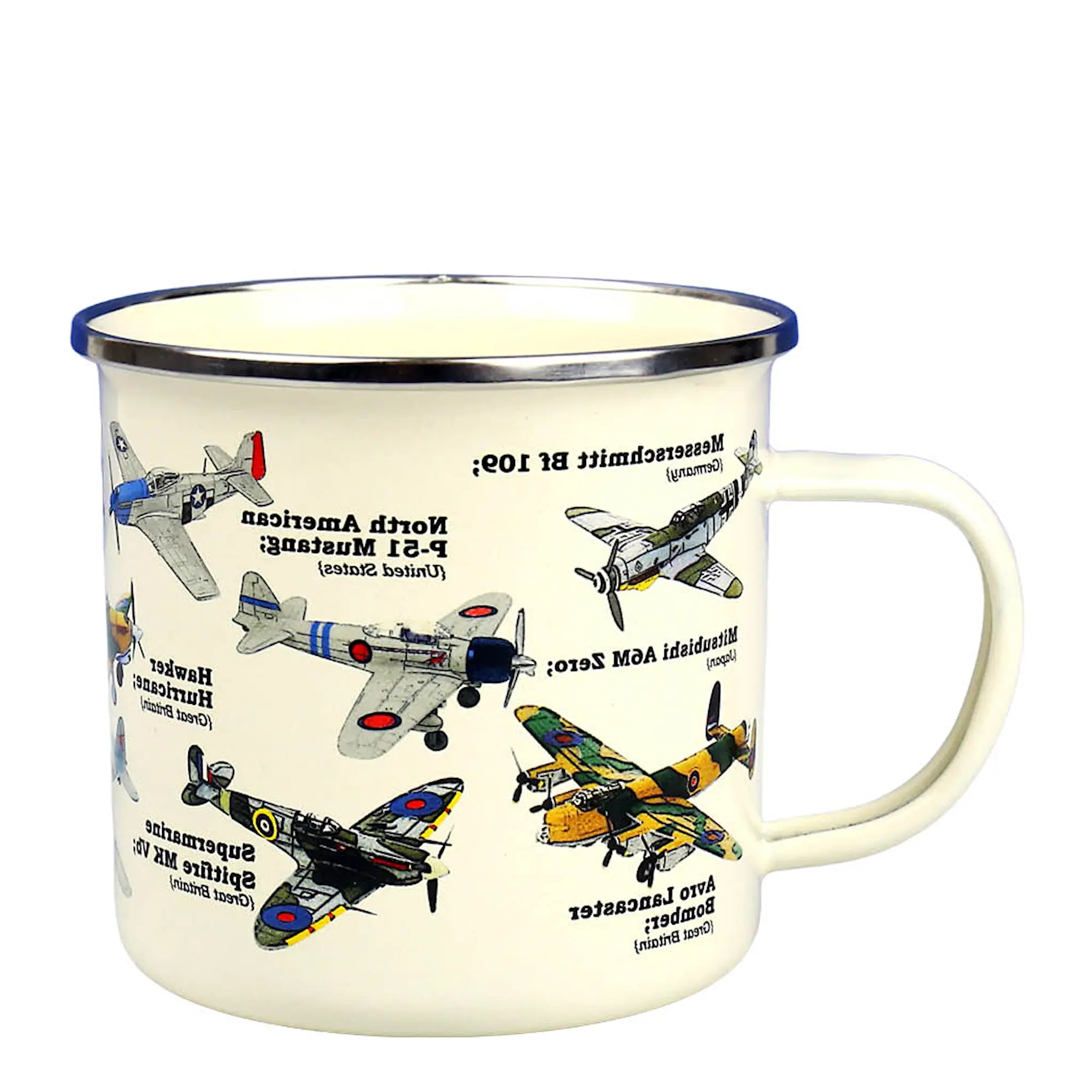 Gift Republic Emaljmugg 50 cl flygplan