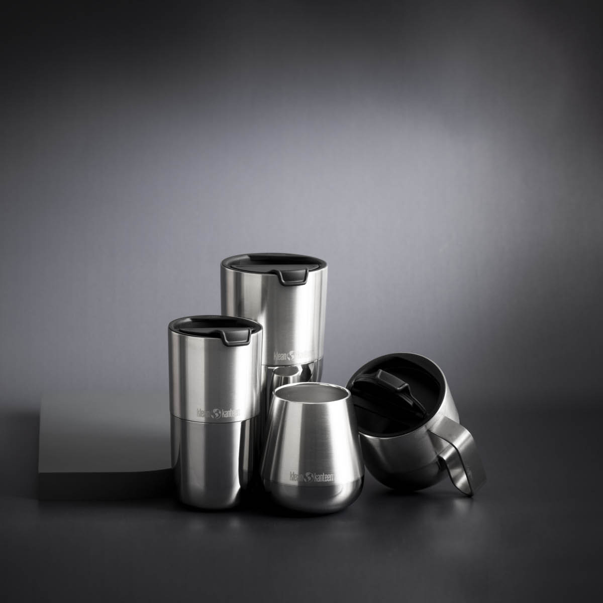 Klean Kanteen Rise Tumbler 47 cl med flipplokk børstet stål