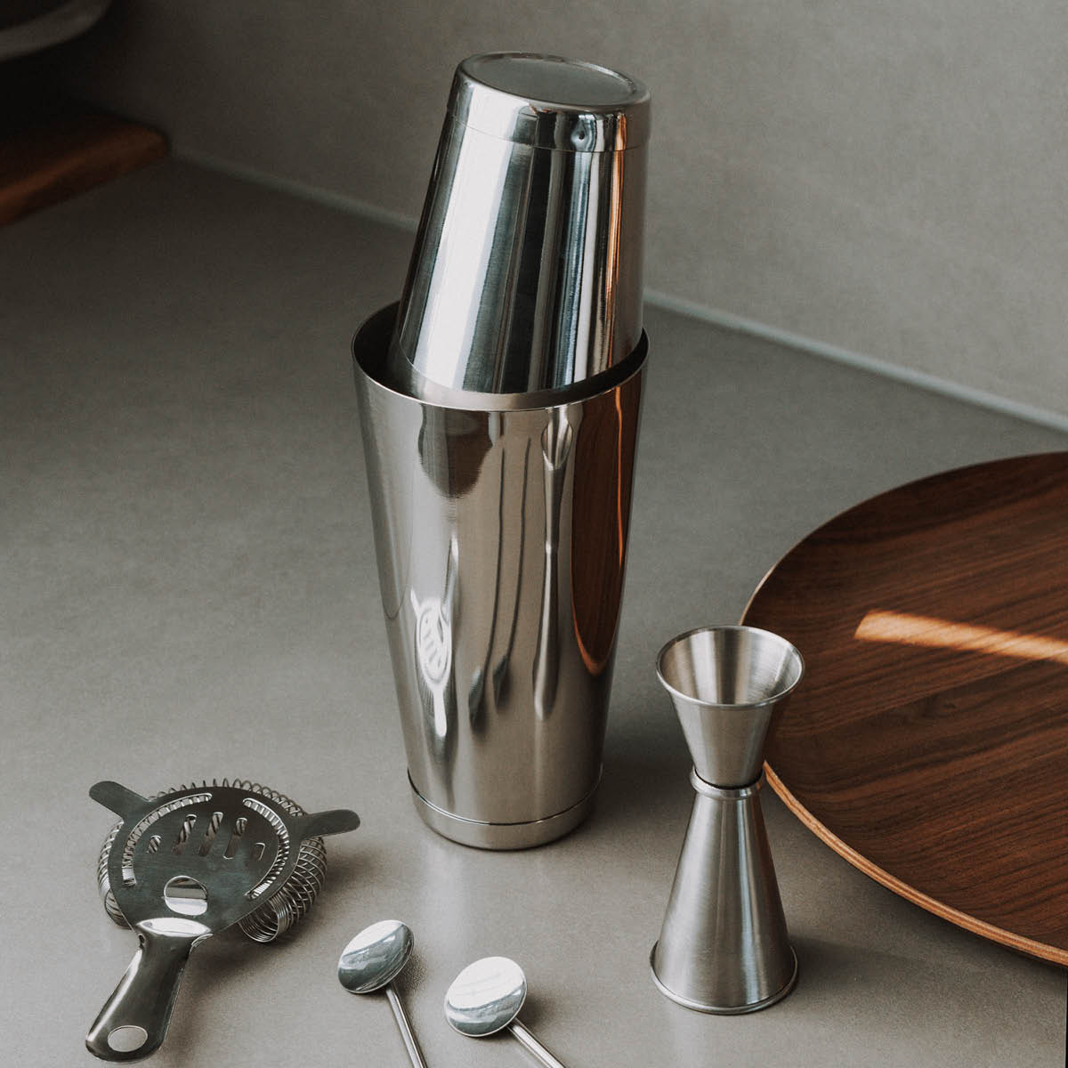 Stiernholm Drink Collection bostonshaker 75 cl borstad