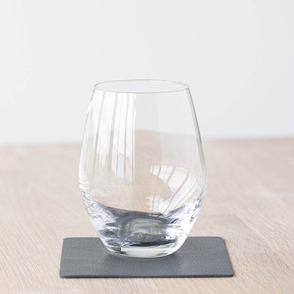 LIND DNA Square Leather Serene Lasinalunen 10x10cm Anthracite