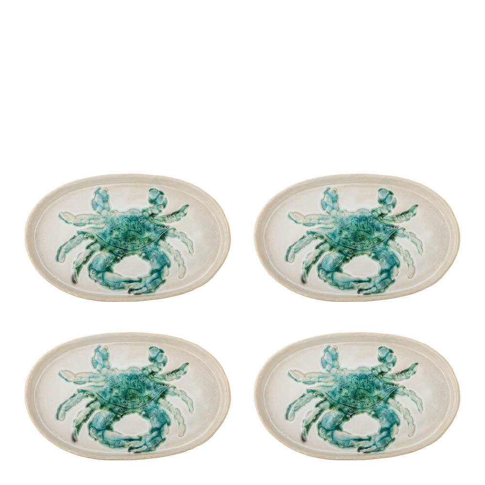 Creative Collection Hadden tallrik 29x18 cm 4-pack grön