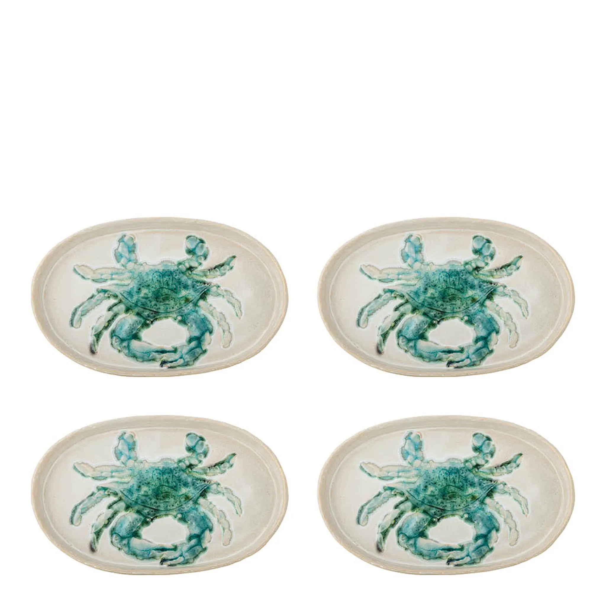 Creative Collection Hadden tallrik 29x18 cm 4-pack grön