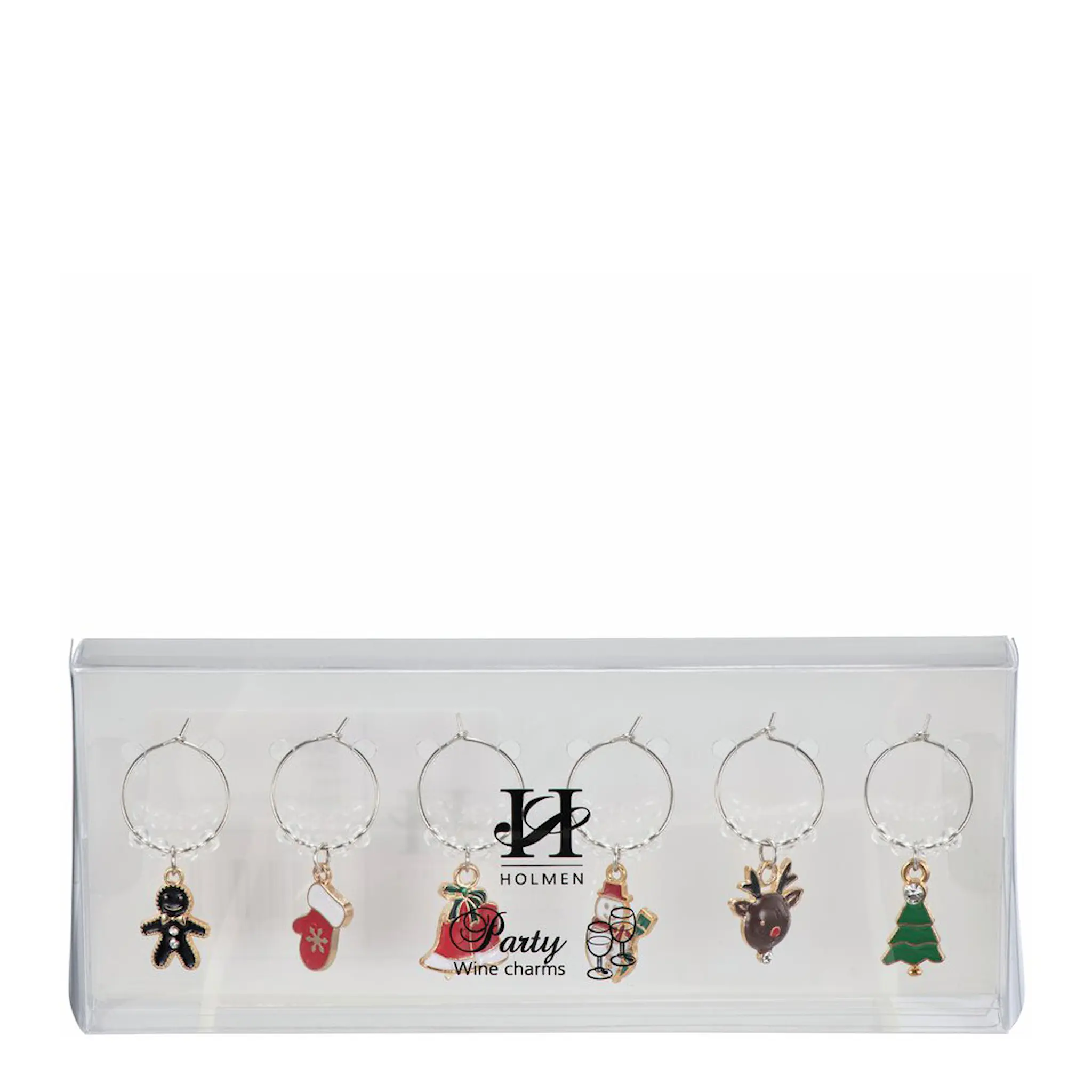 Holmen Dante dekor till vinglas 6-pack Jul multi