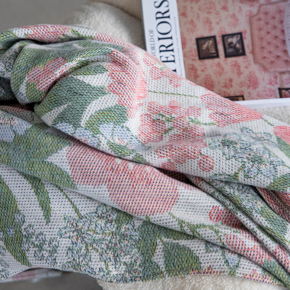 Ekelund Bettys tulpaner Viltti 140x170 cm Vaaleanpunainen