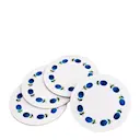 Prunus glasunderlägg 4-pack 10 cm blå