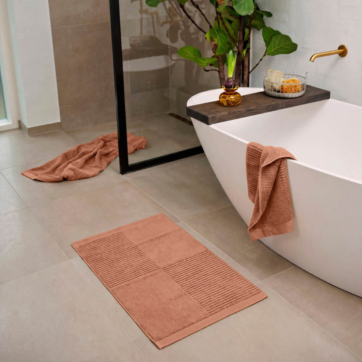 Zone Denmark Classic kylpyhuonematto 50x80 cm mandariini