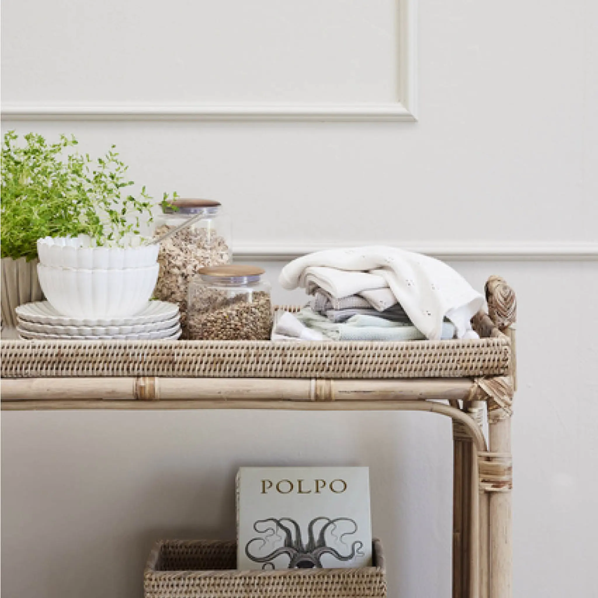 Lene Bjerre Caia disktrasa 28x28 cm 2-pack salviagrön