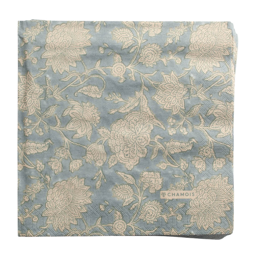 Chamois Indian Rose servett 40x40 cm 50-pack ljusblå