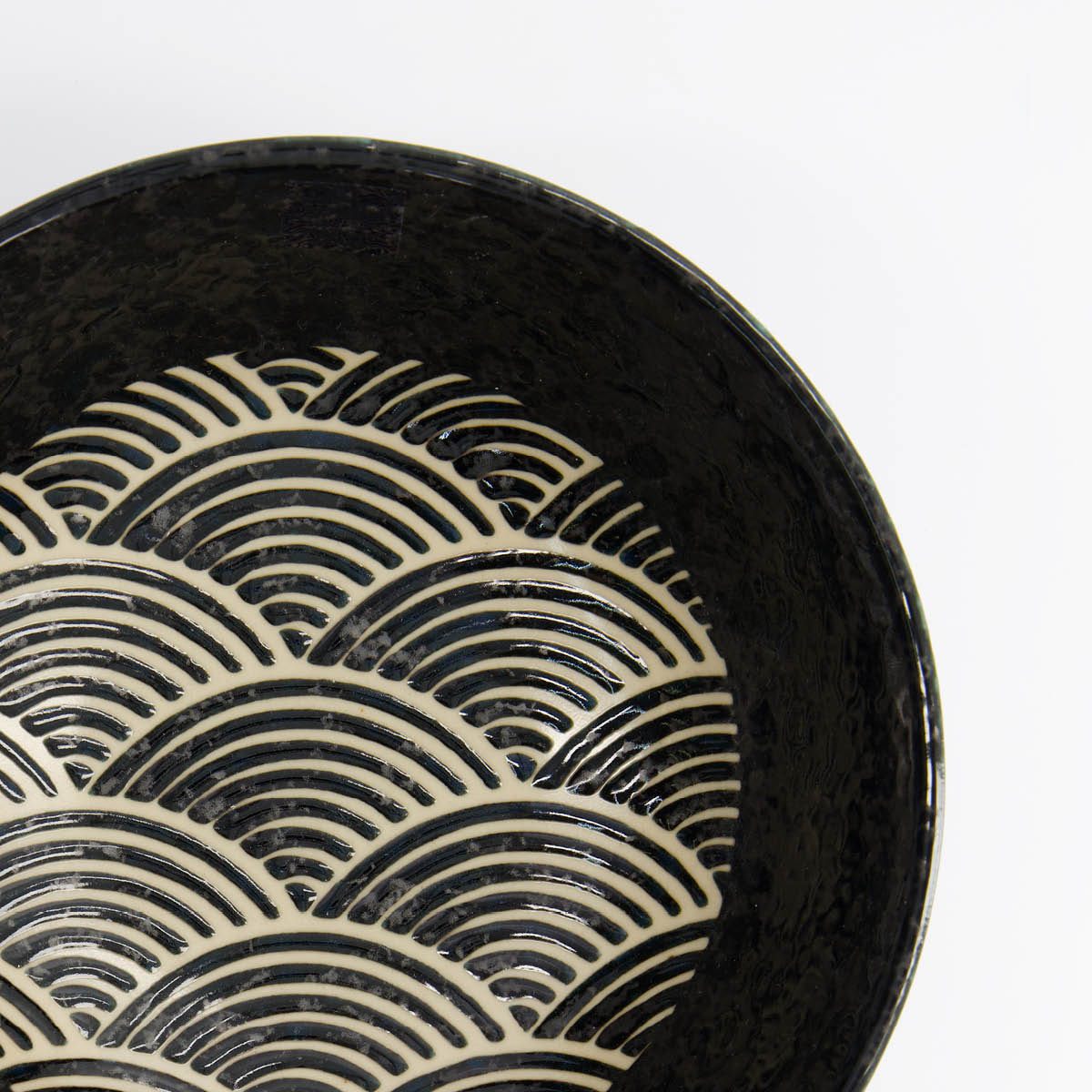 Tokyo Design Studio Masamura Seikaiha ramenskål 1,25 L svart