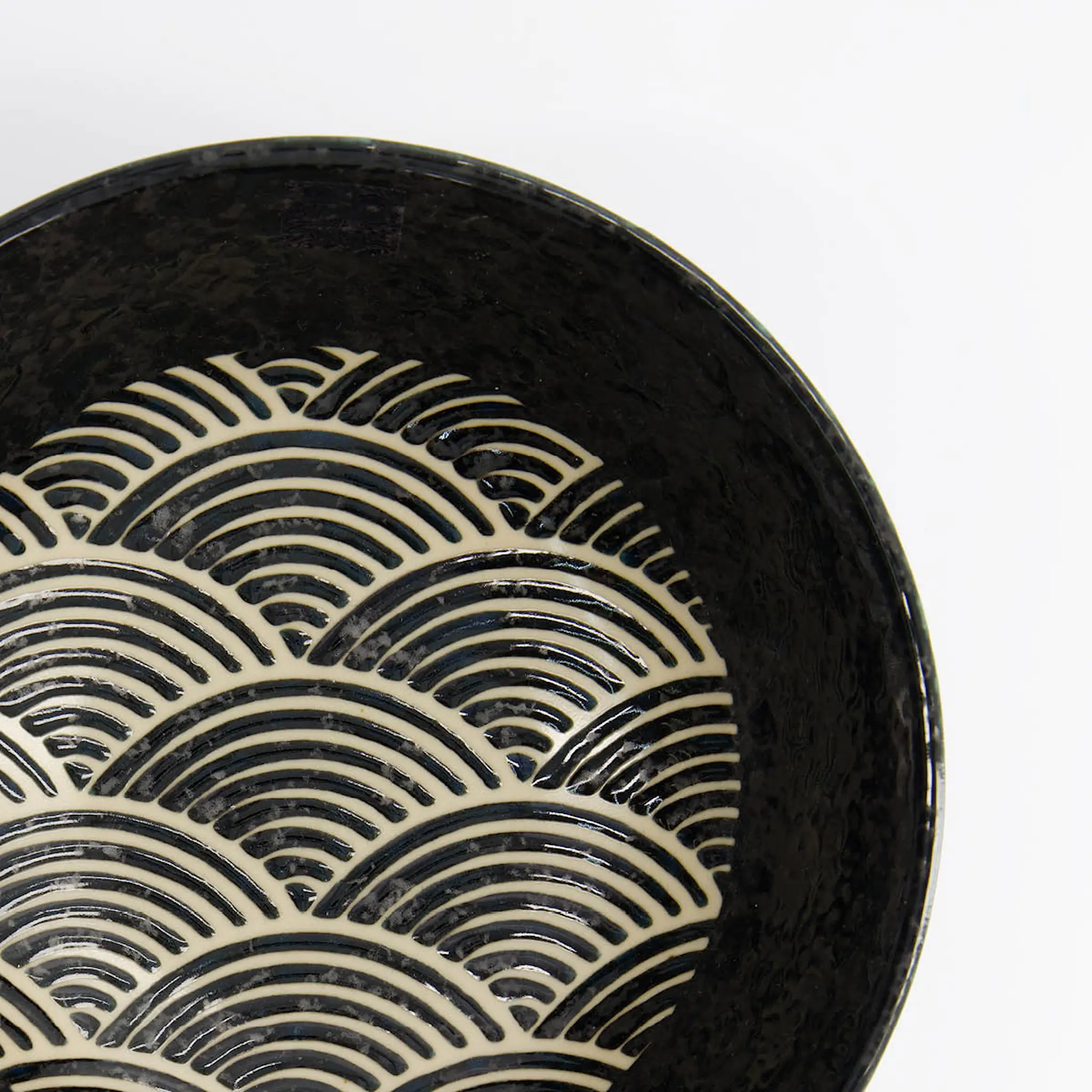 Tokyo Design Studio Masamura Seikaiha ramenskål 1,25 L svart