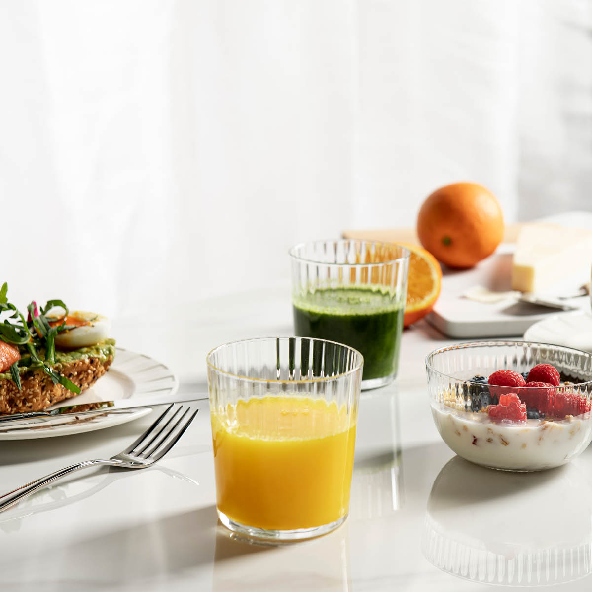 Modern House Aqua vannglass 35 cl 6-pack klar