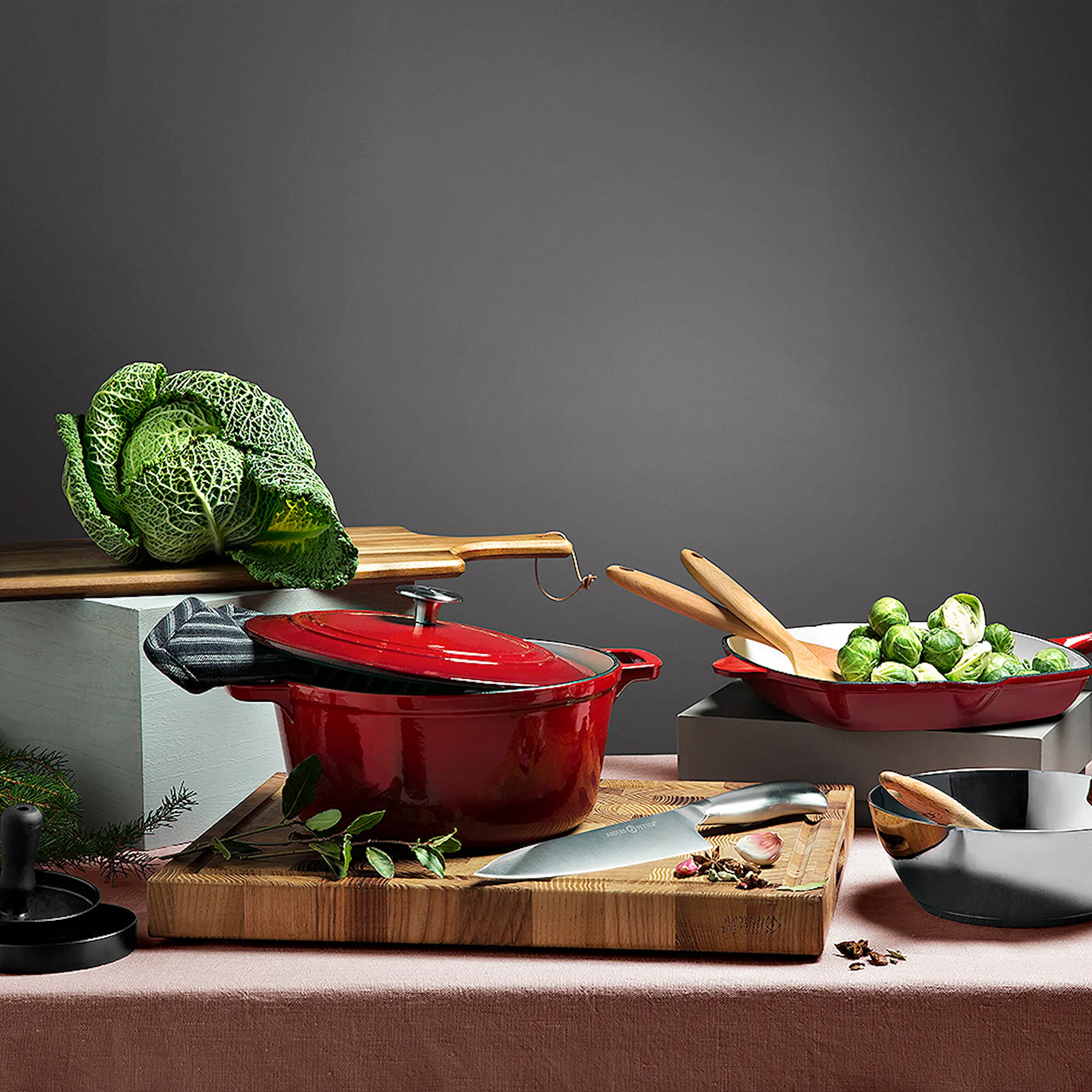 Anders Petter Stenfors Valurautapata pyöreä 4,4 L Punainen