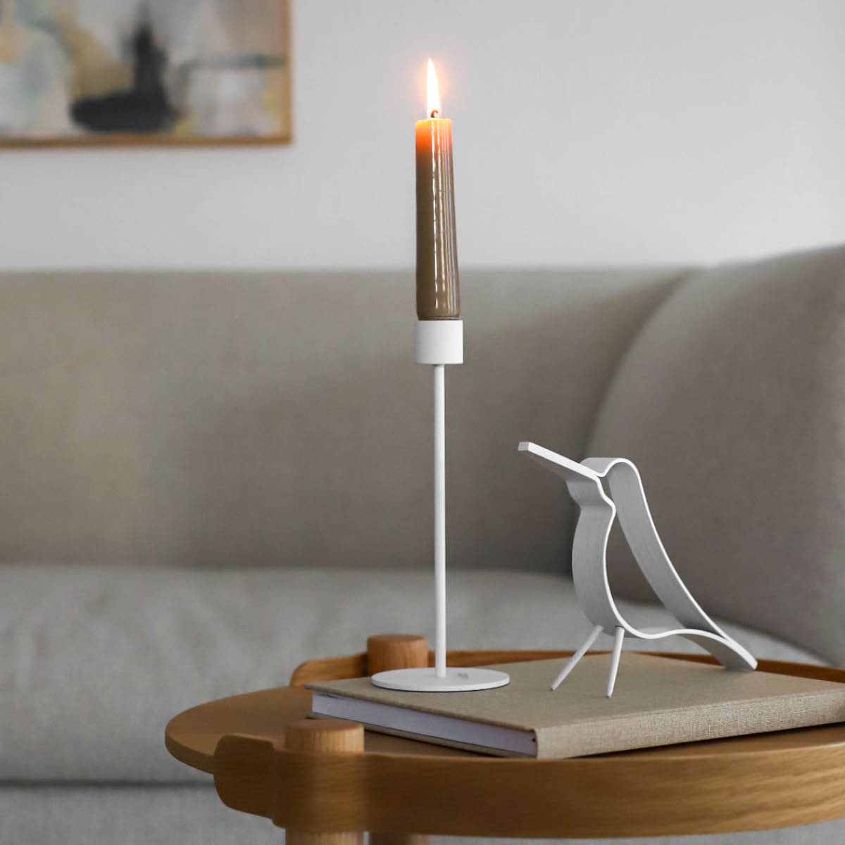 Cooee Woody Bird Small 14 cm vit