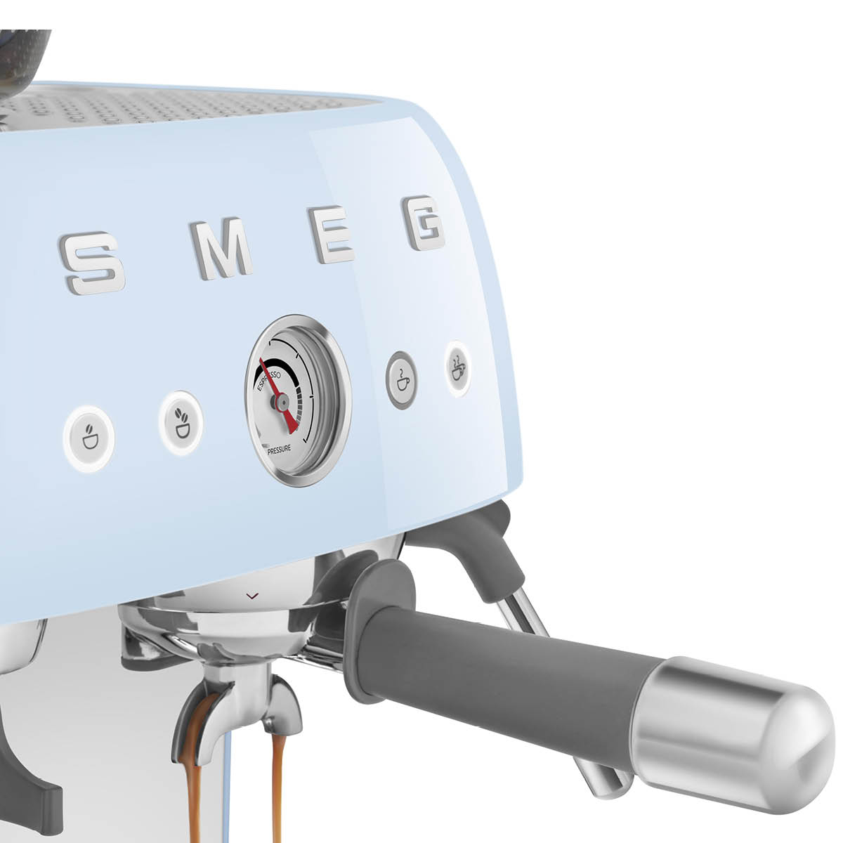 Smeg Smeg manuell espressomaskin med kvarn EGF03 pastellblå
