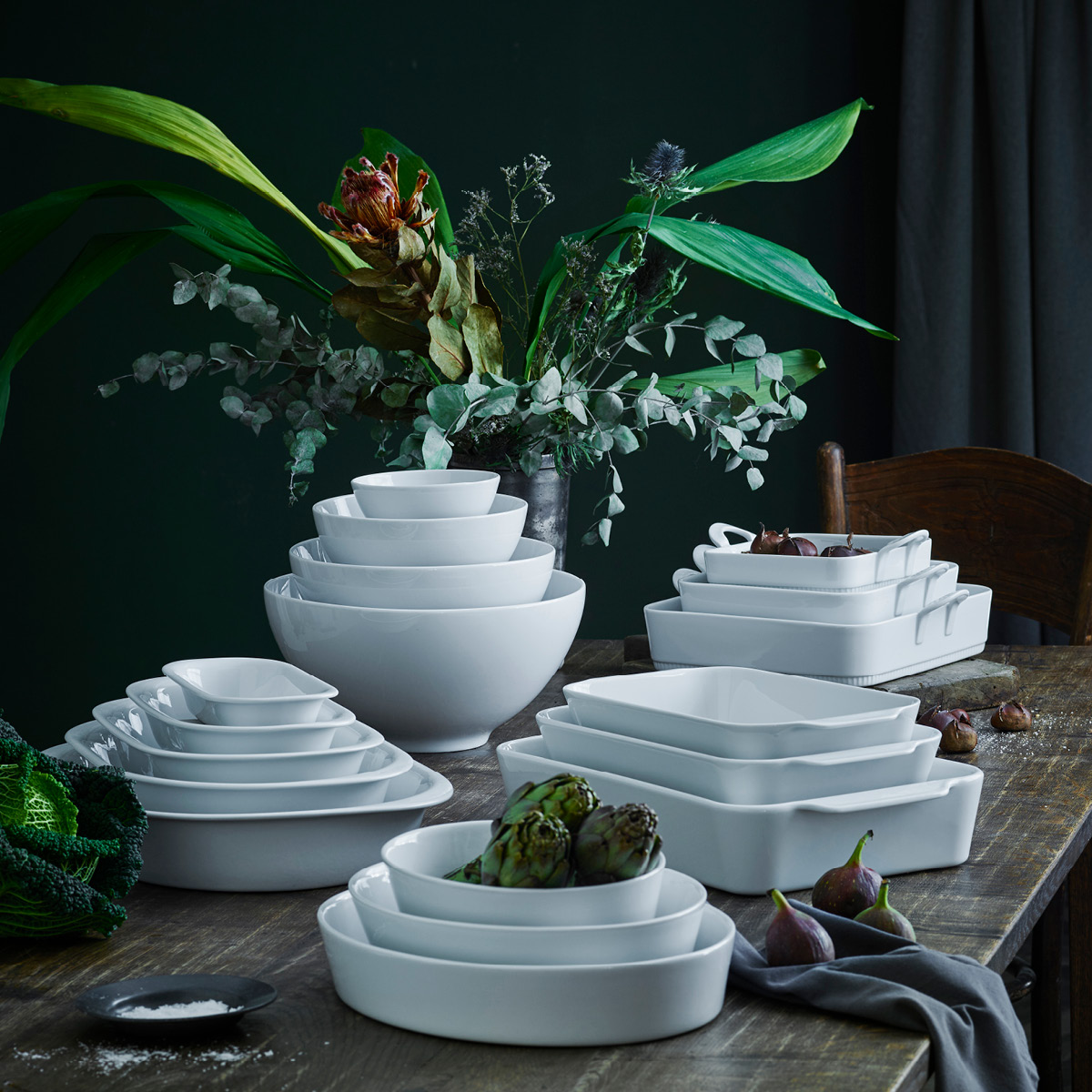 Pillivuyt Fat ovalt stort 36 cm hvit