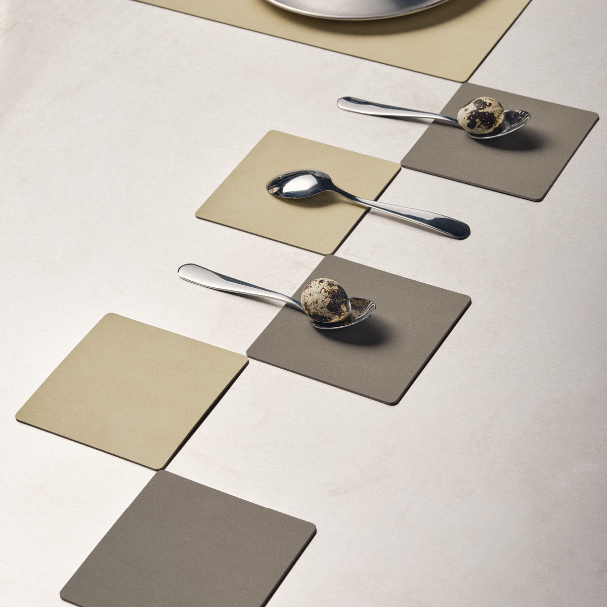 LIND DNA Nupo Square Glasunderlägg 10x10 cm Flint Grey