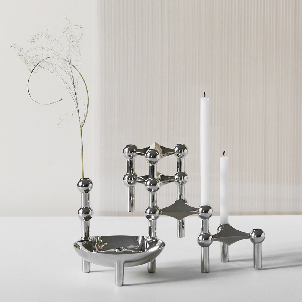 Stoff Nagel Vase 10 cm krom