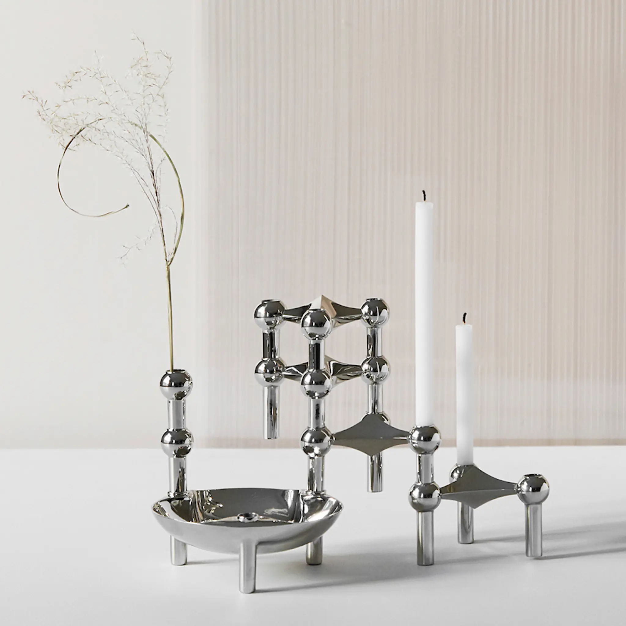 Stoff Nagel Stoff Nagel Maljakko 10 cm Kromi