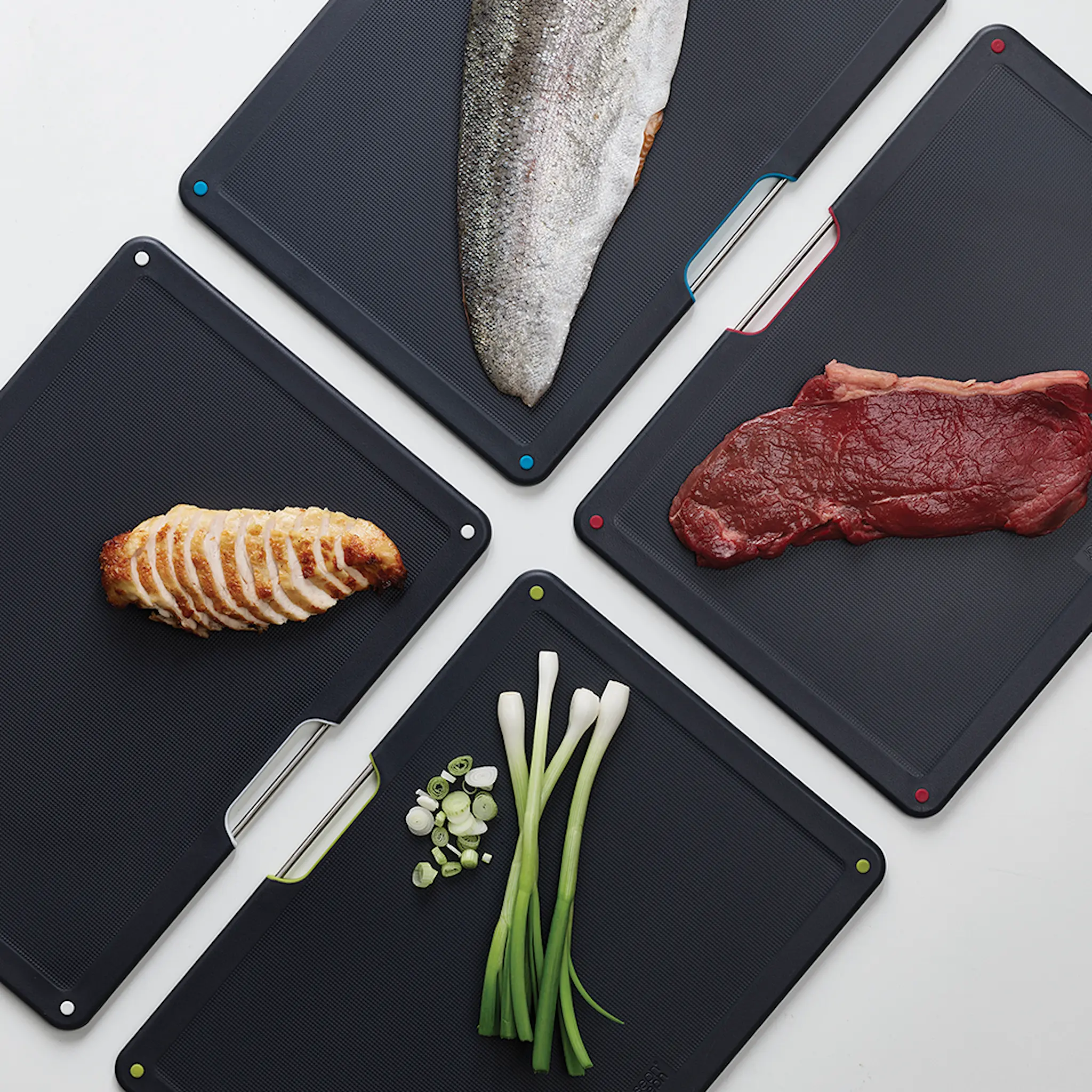 Joseph Joseph Folio Steel Skärbräda Set 35,5x26,5 cm Svart