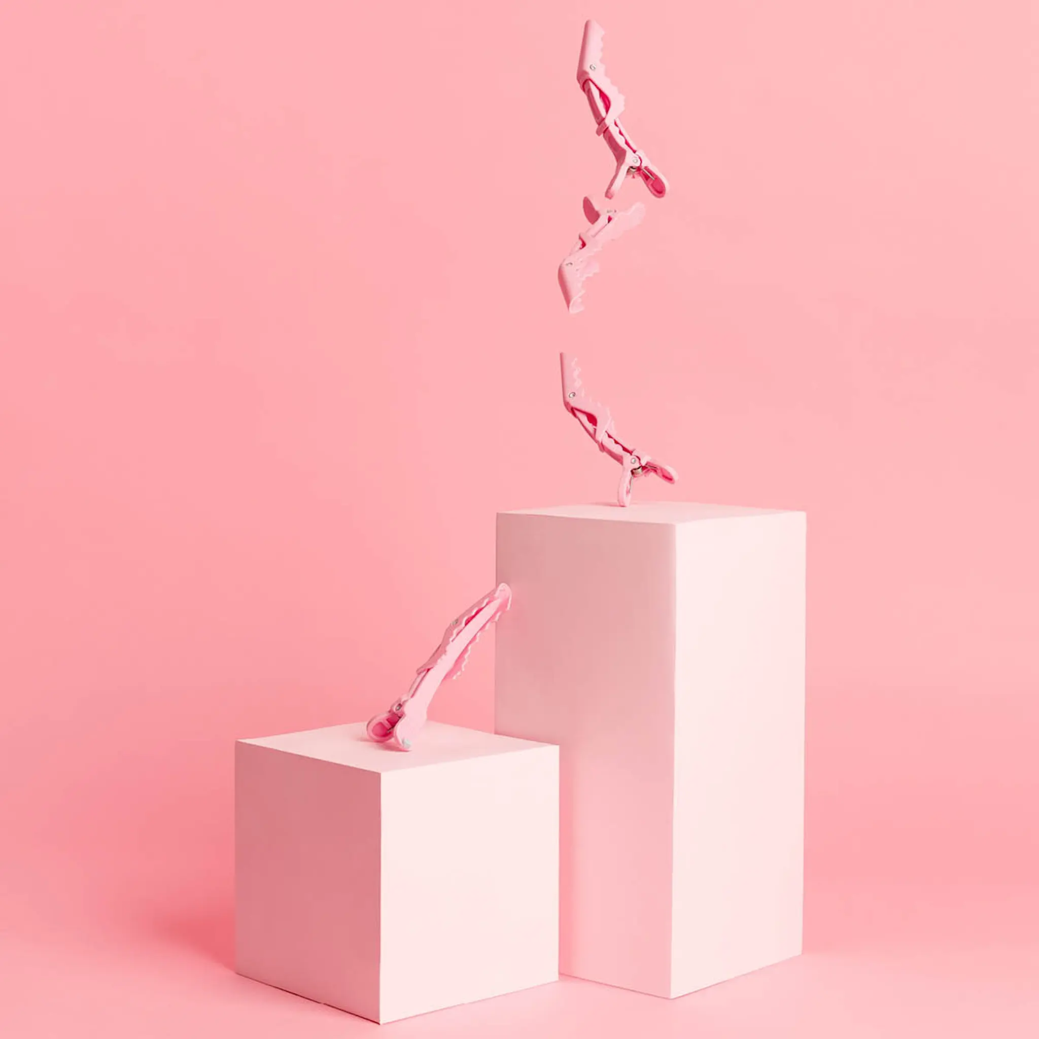 Mermade Grip hårklämma 4-pack rosa
