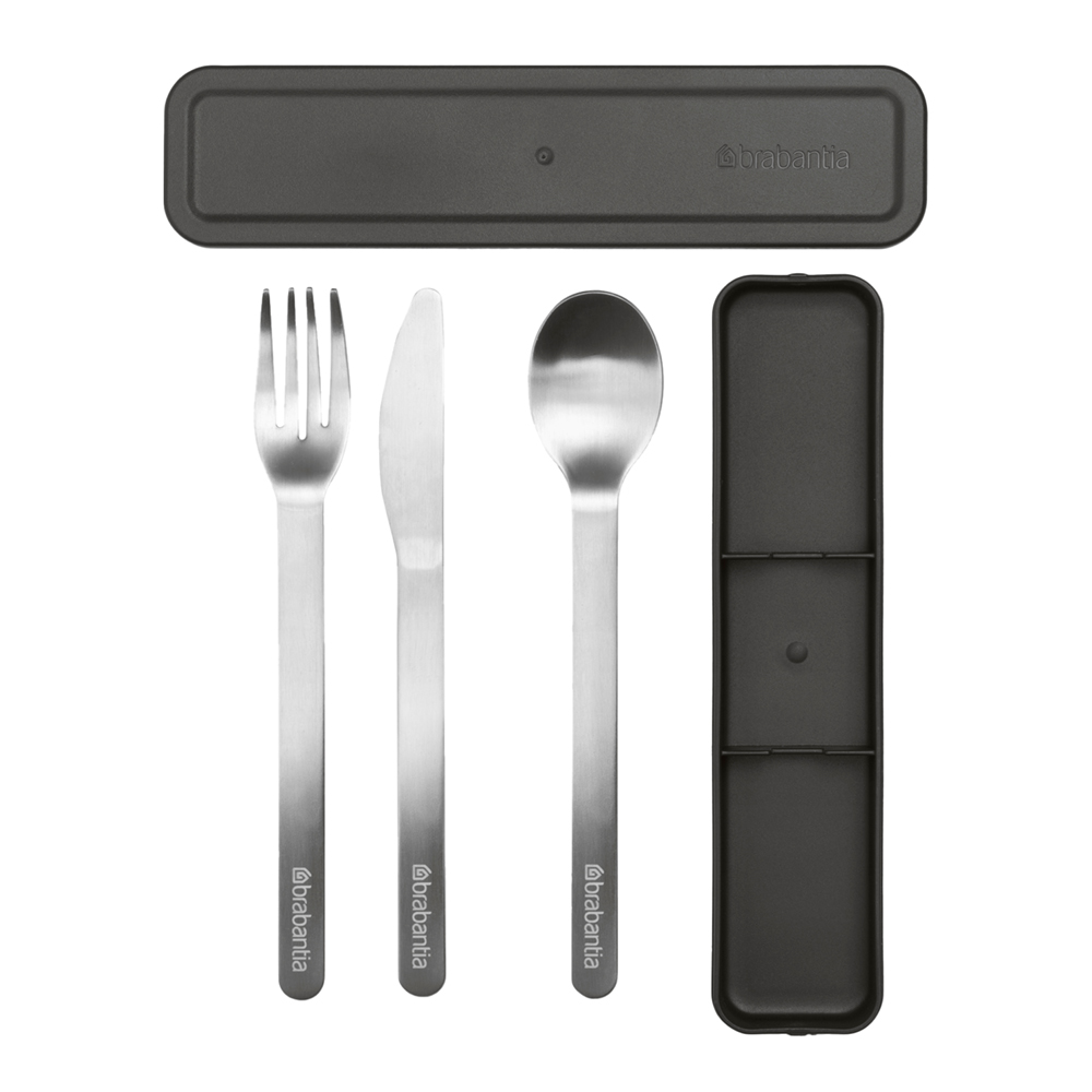 Brabantia - Make & Take aterinsetti kotelolla 3 osaa teräs/tummanharmaa