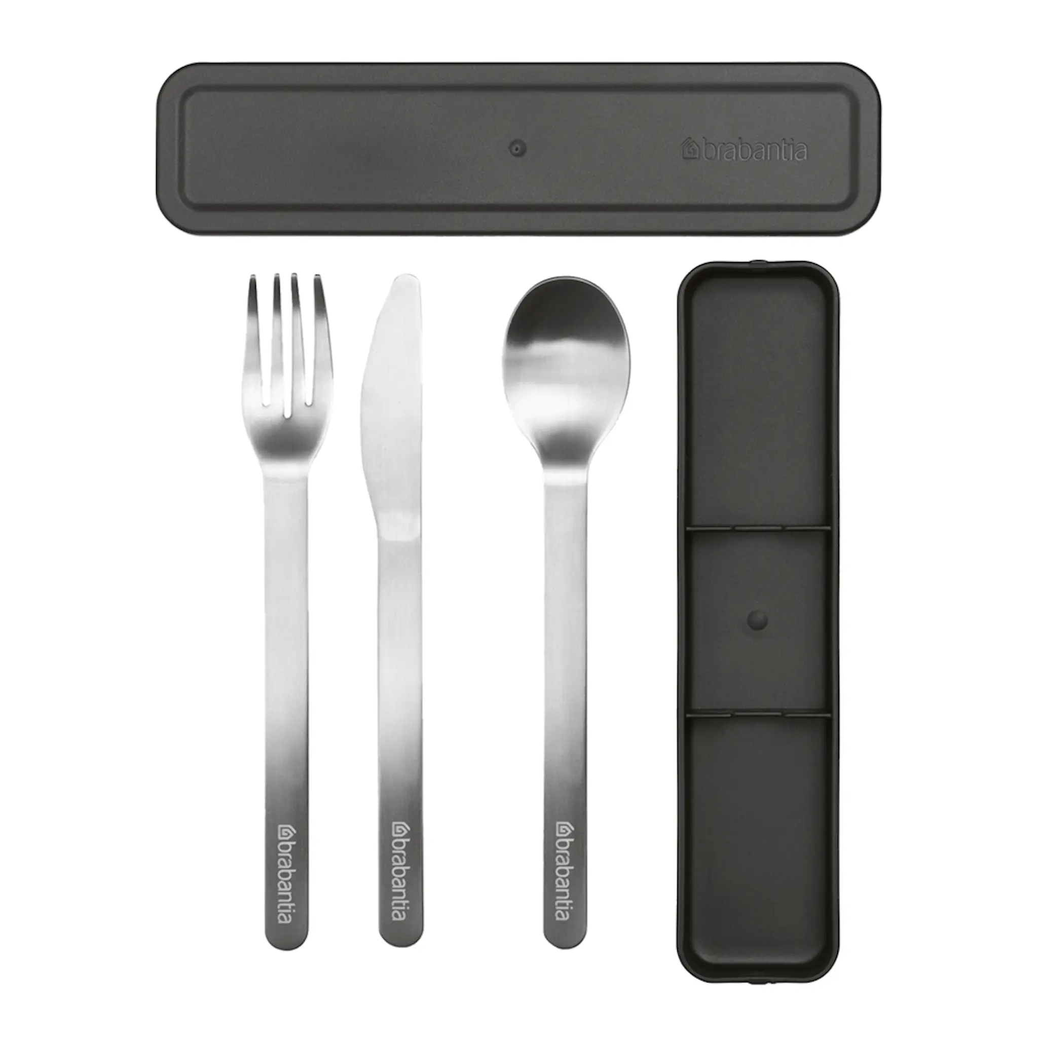 Brabantia Make & Take bestickset med etui 3 delar stål/mörkgrå