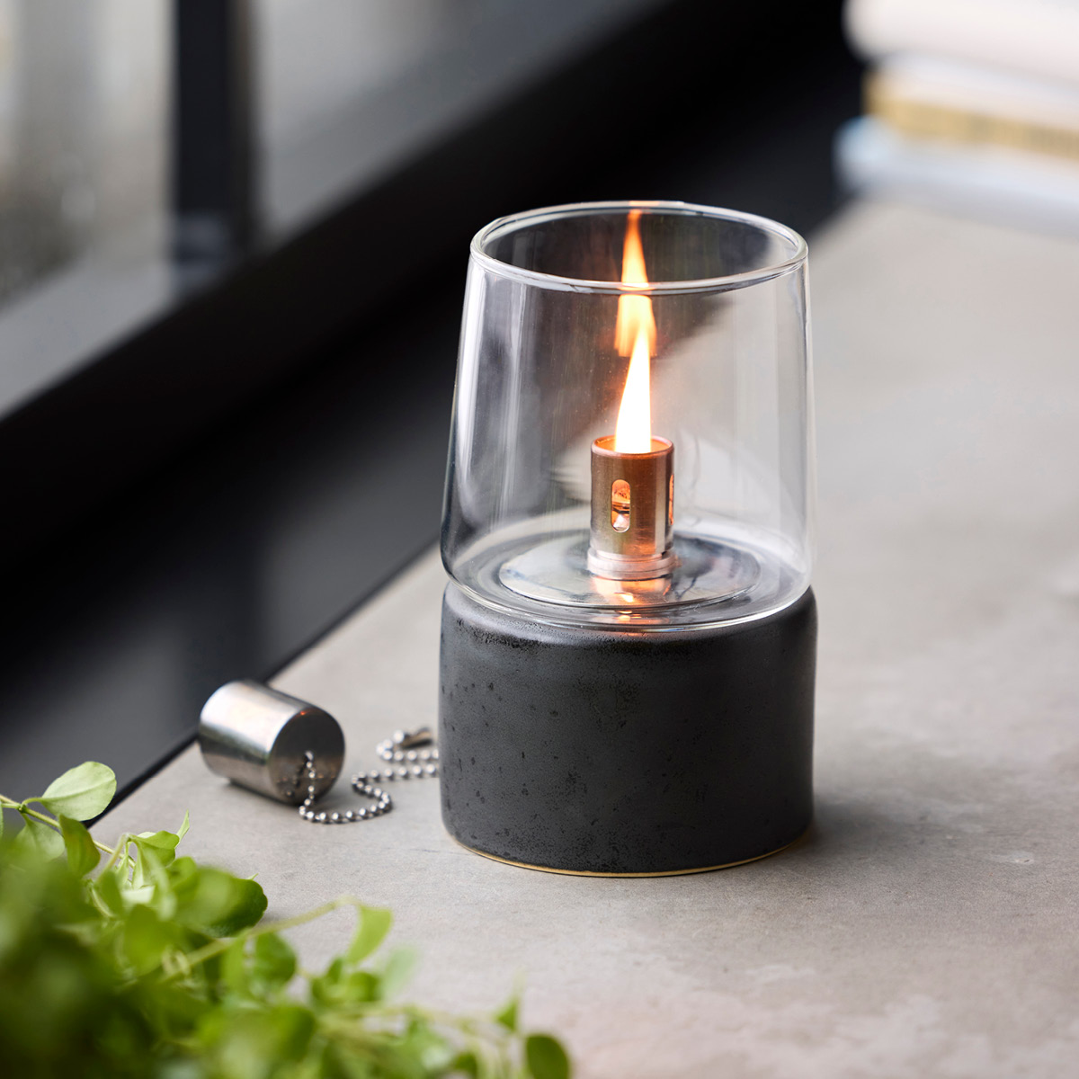 Bitz Gastro oljelampe 8,5 x 14 cm svart