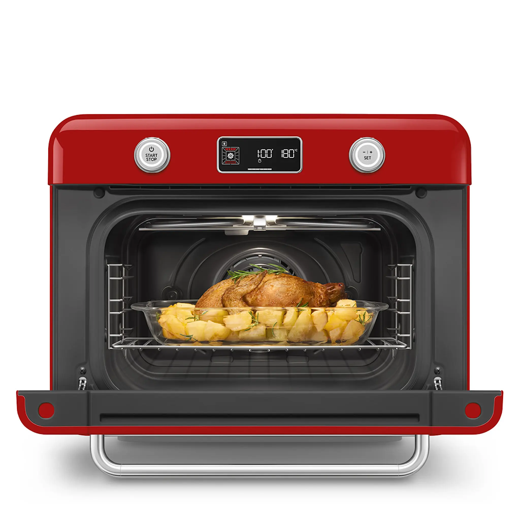 Smeg Smeg fristående ångugn COF01 röd