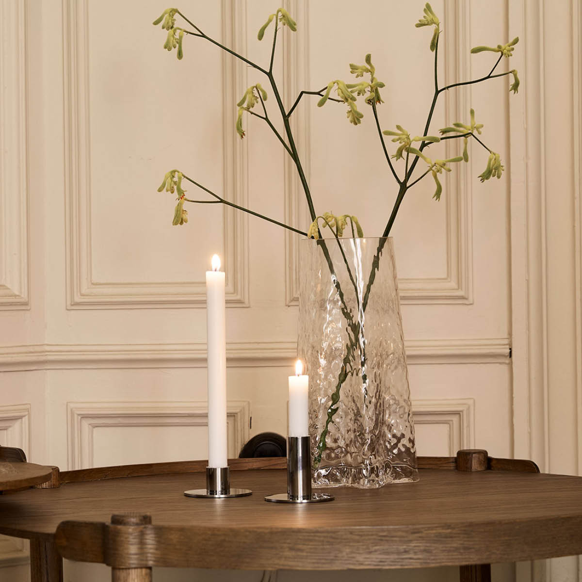 Cooee Ljusstake låg 7 cm stål