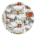 Lyckeby bricka rund 31 cm röd