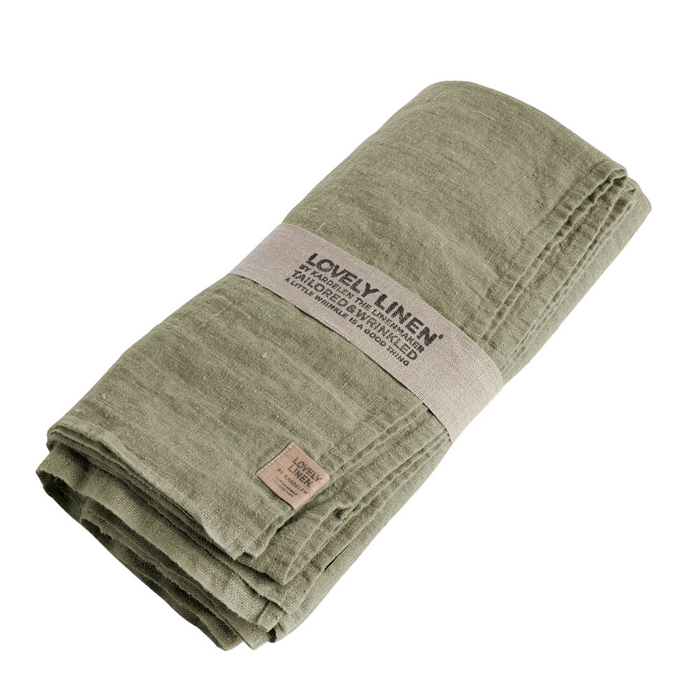 Lovely Linen Lovely bordduk lin 145x300 cm Avocado