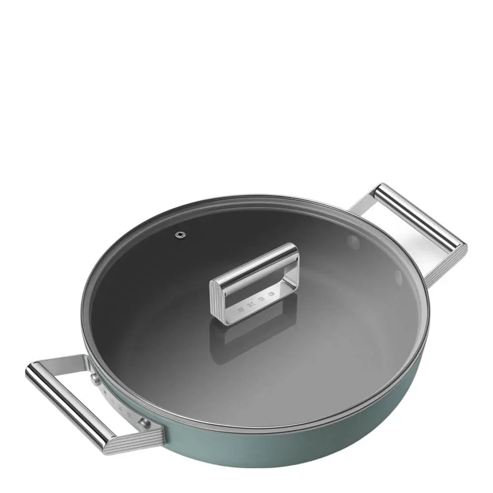 Traktørpanne 28 cm keramisk emerald green